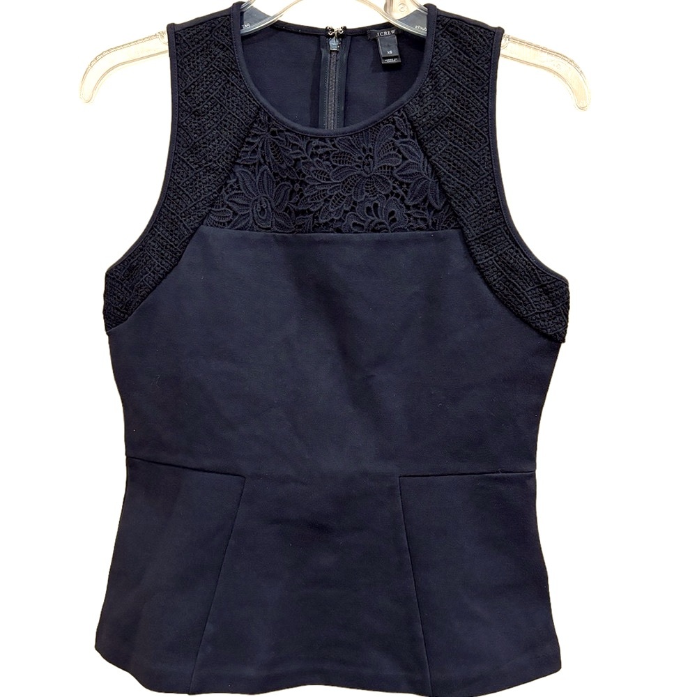 J.Crew sleeveless top with lace detail women’s size XS